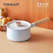 【日本FORMLADY】小泉誠 kaico日製原木單柄琺瑯牛奶鍋(附蓋)-2.2L