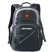 LINE FRIENDS 熊大運動後背登山旅行包 黑