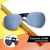 【SUNS】寶麗來偏光太陽眼鏡夾片 時尚飛行員框 磁吸式夾片 防眩光 抗UV400 水銀色