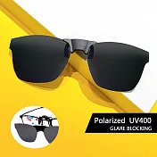 【SUNS】寶麗來偏光太陽眼鏡夾片 時尚款 磁吸式夾片 防眩光 抗UV400 墨綠色