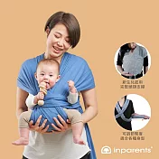 inParents Snug 懷旅揹⼱ - 穿衣式嬰兒安撫揹巾| 快速穿脫 , 柔軟舒適 標準版- 靜心藍