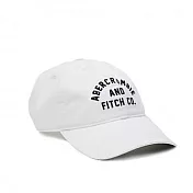 Abercrombie & Fitch LOGO刺繡休閒鴨舌帽-白