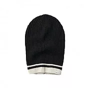 Abercrombie & Fitch 針織素面毛帽-黑/白