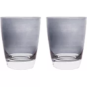 《EXCELSA》晶透玻璃杯2入(灰300ml) | 水杯 茶杯 咖啡杯