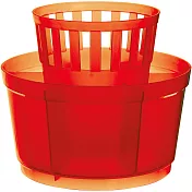 《EXCELSA》七格餐具瀝水筒(紅) | 廚具 碗筷收納筒 瀝水架 瀝水桶