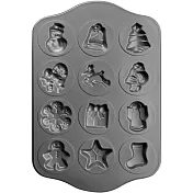 《ibili》Sweet 12格不沾餅乾烤盤 | 點心烤模 - 聖誕節44cm