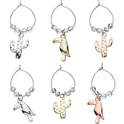 《BarCraft》杯子標記6件 | 杯子裝飾 杯夾 - 仙人掌