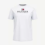 TOMMY HILFIGER 男版素色經典LOGO圓領棉質短袖  S 白