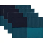 《Premier》長方編織餐墊4入(藍) | 桌墊 杯墊