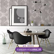 台製 時尚之星 Fashion Star 環保無毒 防燃耐熱 53X1000cm 壁紙1卷(5色選） 39224