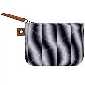 《NOW》條紋手拿包 | 收納包 收納袋 包配件 - 藍白