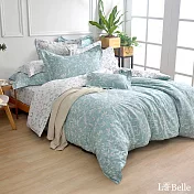 義大利La Belle《香草漫遊》雙人純棉防蹣抗菌吸濕排汗兩用被床包組