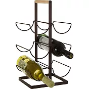《Premier》Vertex 6格木柄酒架(棕) | 酒瓶架 紅酒架 收納架