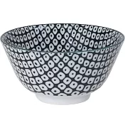 《Tokyo Design》瓷製餐碗(網紋黑12cm) | 飯碗 湯碗
