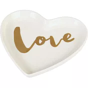 《Rex LONDON》白瓷飾品盤(Love) | 小物收納盒 首飾收納盤 玄關收納盤 鑰匙盤