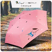 【雙龍牌】蜂鳥超輕細黑膠三折傘鉛筆傘晴雨傘(抗UV防曬陽傘汽球傘兒童傘B8010NB) 櫻花粉