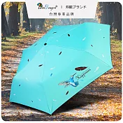 【雙龍牌】蜂鳥超輕細黑膠三折傘鉛筆傘晴雨傘(抗UV防曬陽傘汽球傘兒童傘B8010NB) 蒂芬藍