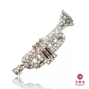 BILLY KING 貝麗晶 【樂器系列-91】(BK191) 小號水晶鑽胸針