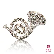 BILLY KING 貝麗晶 【樂器系列-93】(BK193) 法國號水晶鑽胸針