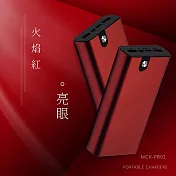 MIT電霸 PD+USB 18W 鋁合金 20000快充行動電源(台灣製造) 火焰紅