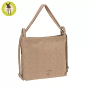 德國LASSIG-純色質感皮革2WAY媽媽包 -奶茶駝