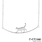 【Sayaka紗彌佳】微笑曲線可愛喵星人造型項鍊 -單一款式