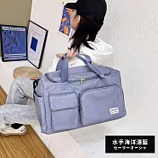 【DR.Story】乾濕分離防水隔層多收納空間運動揹包 水手海洋湛藍