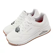 Skechers 休閒鞋 Uno SR 防滑 工作鞋 女鞋 氣墊 耐油 光滑耐用合成鞋面 白 108021-WHT 24cm WHITE