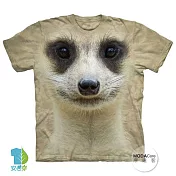 【摩達客】美國進口The Mountain 貓鼬臉 純棉環保短袖T恤 M 兒童版