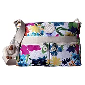 KIPLING 印花尼龍拉鍊斜背包 花卉