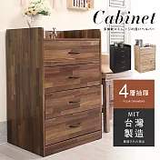 【誠田物集】MIT晴天媽咪大容量收納四斗櫃/收納櫃 集成木紋(拼接紋)