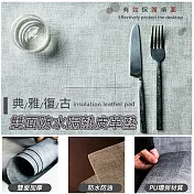 典雅復古雙面防水隔熱皮革墊 咖啡色*2