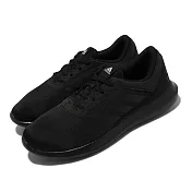 adidas 慢跑鞋 Coreracer 運動 男女鞋 海外限定 愛迪達 輕量 透氣 避震 情侶款 黑 FX3593 25cm BLACK