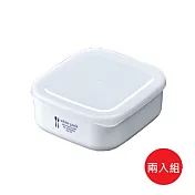 日本製【Nakaya】K556 純白扁長方型保鮮盒 500mL 2入組