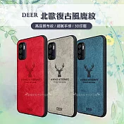 DEER 紅米Redmi Note 10 5G/POCO M3 Pro 5G 北歐復古風 鹿紋手機殼 保護殼 有吊飾孔 海鷗灰