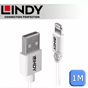 LINDY 林帝 Apple 認證 USB Type-A to Lightning (8pin) 傳輸線 1m (92025)