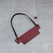 Be Two 手工皮件 ∣ 飲料杯套提帶 【紅色牛皮飲料提帶】