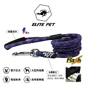 ELITE PET FLASH系列 反光運動牽繩 XS-S 藍粉