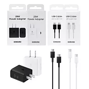 Samsung三星 原廠 25W PD 3.0超快充T2510+3A,1m 雙Type C 線DA705 (台灣公司貨) 黑色