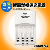 臺灣三洋智慧型雙迴路極速充電器SYNC-N01 可充3號4號充電電池
