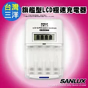 臺灣三洋旗艦型LCD極速充電器 SYNC-LS01 可充3號4號充電電池