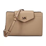 MICHAEL KORS 質感皮革斜背包 卡其