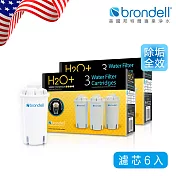 【Brondell】美國邦特爾全效去水垢加強版濾芯 6入