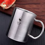 CS22 304不鏽鋼隔熱附蓋隨手杯-286ml 銀色