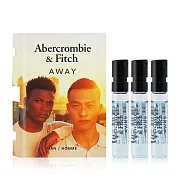 Abercrombie&Fitch A&F AWAY境男性淡香水(2ml)X3 EDT-隨身針管試香-公司貨