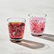 日本富硝子 - 水鑽寬口水杯 - 文藝貓對杯組(2件式) - 禮盒組 (260ml)