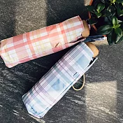 城市雨CTRain 五折口袋晴雨傘 I春日格紋 藍格