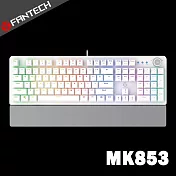 FANTECH MK853 RGB多媒體機械式青軸電競鍵盤(英文版)-白