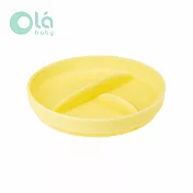 Olababy 美國防滑矽膠分隔餐盤 - 檸檬黃
