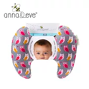 Anna&Eve 美國 嬰幼兒 頭頸支撐保護枕 - 粉色貓頭鷹